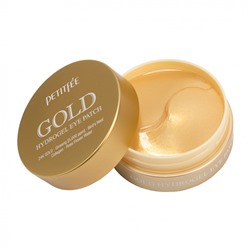Патчи гидрогелевые с золотом Petitfee Gold Hydrogel Eye Patch 5+ golden complex (60шт)