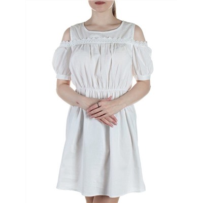 828 WHITE Платье хлопковое летнее Fashion