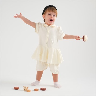 Боди-платье детское MINAKU, цвет экрю, рост 62-68 см
