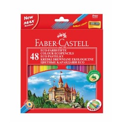 Цветные карандаши Замок, набор цветов, в картонной коробке, 48 шт