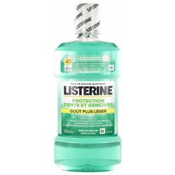 Listerine Bain de Bouche Protection Dents et Gencives Go?t Plus L?ger 500 ml