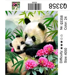 РН Q3358 "Панда-мама с малышом", 40х50 см