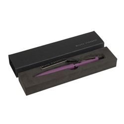 Ручка шариковая автоматическая, 1.0 мм, BrunoVisconti SAN REMO, стержень синий, металлический корпус Soft Touch фиолетовый, в футляре