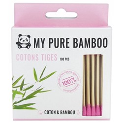 Denti Smile My Pure Bamboo Cotons Tiges Color?s 100 Pi?ces