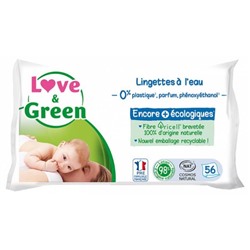 Love and Green Lingettes ? l Eau 56 Lingettes