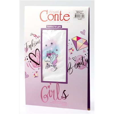 Эластичные капроновые колготки для девочки с рисунком 50 Den Conte Elegant