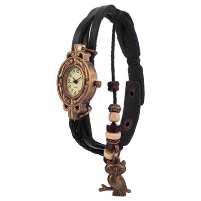 Часы наручные женские "Сова", дискретный ход, d-2.5 см