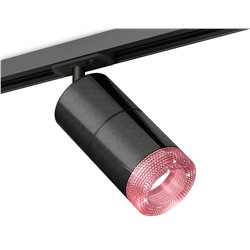 Комплект трекового светильника с композитным хрусталемXT7403003 DCH/PI/SBK черный хром/розовый/черный песок MR16 GU5.3 (A2537, C7403, A2071, C7403, N7193)
