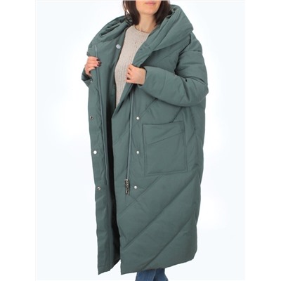 23-382 GREEN Пальто зимнее женское (200 гр. тинсулейт)
