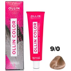 OLLIN COLOR Перманентная крем-краска для волос 9/0 блондин 60 мл