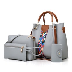 Комплект сумок из 4 предметов, арт А11, цвет:серый