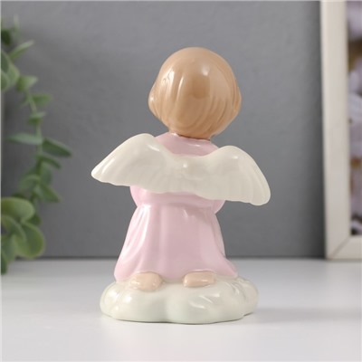 Сувенир керамика "Ангел сидит на облачке" 6,8х6,8х11 см