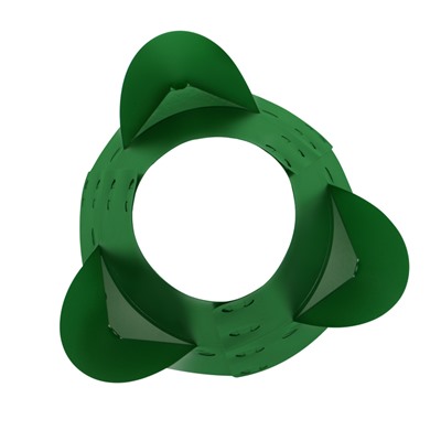 Клумба пластиковая, d = 15–35 см, h = 40, «Цветочная карусель», зелёная