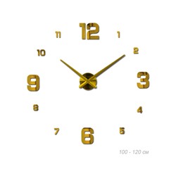 Часы аппликация 3D 100-120 см / AL005G/1 /уп 36/ золото