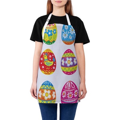 Фартук кухонный «Раскраска пасхальных яиц», универсальный размер