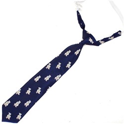 Жаккардовый детский галстук на застежке «Мишки»