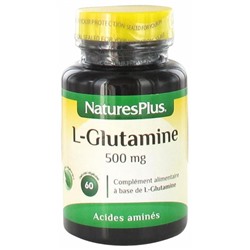 Natures Plus L-Glutamine 500 mg 60 G?lules V?g?tales