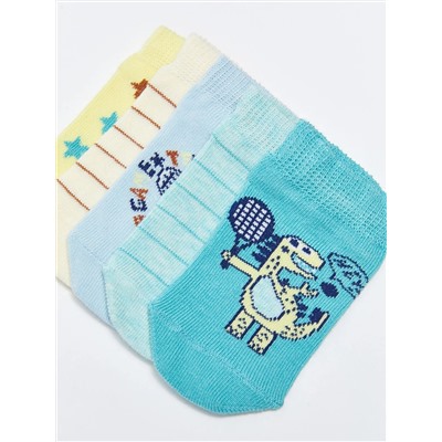Упаковка укороченных носков с принтом для мальчика 5 пар