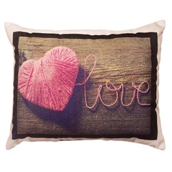 Декоративная подушка "Сердца". Одно сердце. Love