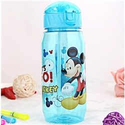 Бутылка для напитков с трубочкой Disney для мальчика 450мл (в ассортименте)