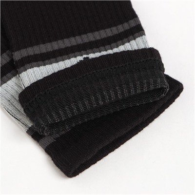 Носки, цвет чёрный/серый, размер 23-25 (37-40)