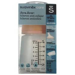 Suavinex Care Zero.Zero Biberon Anti-Colique D?bit Adaptable 180 ml 0 Mois et +