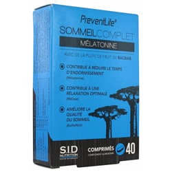 S.I.D Nutrition PreventLife SommeilComplet M?latonine 40 Comprim?s
