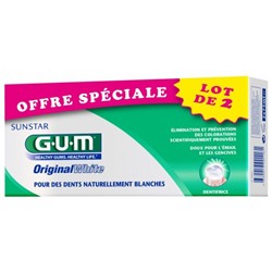 GUM Original White Dentifrice Lot de 2 x 75 ml