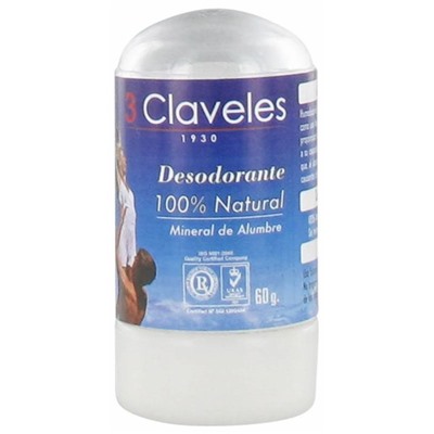 3 Claveles D?odorant 100% Naturel Pierre d Alun 60 g