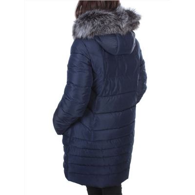15-298 DK. BLUE Пальто зимнее женское (200 гр. холлофайбера)