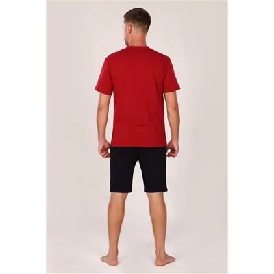 Костюм мужской футболка+шорты - BIG MAN - 305 - красный