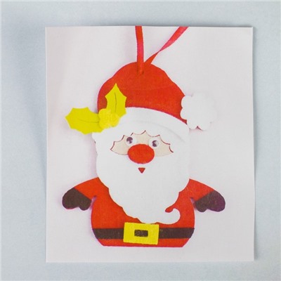 Набор для творчества - создай ёлочное украшение из фетра «Дедушка мороз красный нос»