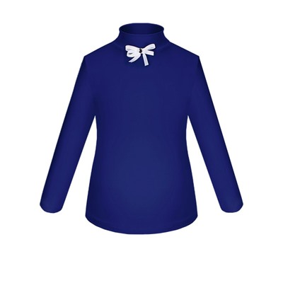 Синяя школьная водолазка (блузка) для девочки 83783-ДОШ21