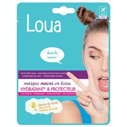 Loua Masque Mains en Tissu Hydratant and Protecteur 1 Paire 14 ml