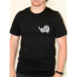 Фуфайка (футболка) мужская BY201-17002/10; ХБ2060-3/Р2060-3 черный/черный/носорог