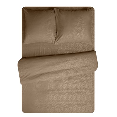 КПБ AMORE MIO мако-сатин тиснение WILD микрофибра, коричневый (tr-201489-gr)