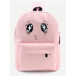Розовый модный рюкзак с принтом Cartoon
