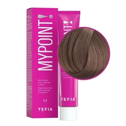 TEFIA Mypoint 7.87 Перманентная крем-краска для волос / Блондин коричнево-фиолетовый, 60 мл