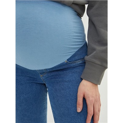 Джинсы для беременных стандартного кроя с карманами и вставками на животе