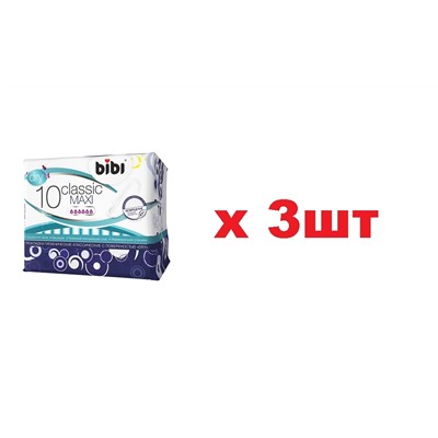 Bibi Прокладки гигиенические Classic Maxi Dry 10шт 3шт