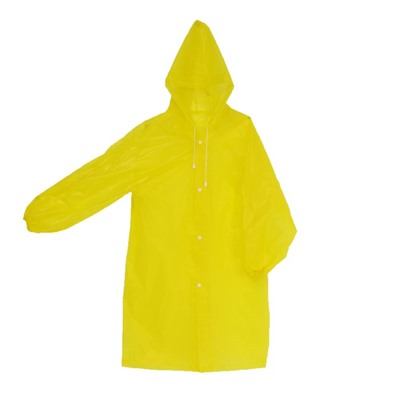 Дождевик детский со светоотражающими элементами, цвет жёлтый (120-160 см)
