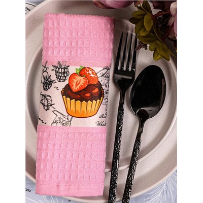 Полотенце вафельное Cake Сафия Хоум, 51052 розовый