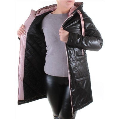 B19116 BLACK Пальто демисезонное женское Aikesdfrs