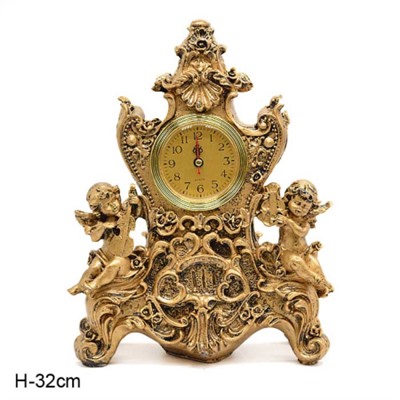 Часы статуэтка Амурчики 32 см / 3606A /уп 12/ золото