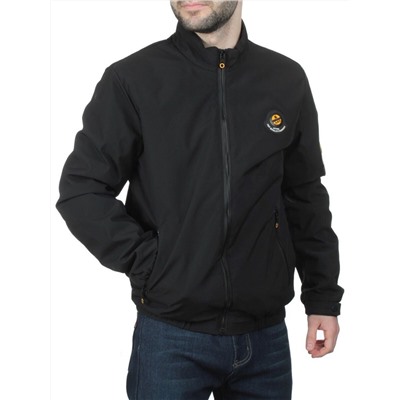 EM25057 BLACK Куртка-бомбер мужская демисезонная (100 гр. синтепон)