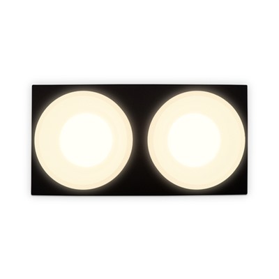 Встраиваемый точечный светильник с акрилом TN1319/2 SBK/FR черный песок/белый матовый GU5.3 182*92*45