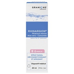 Granions Rhinargion Spray Nasal D?congestionnant et Apaisant 20 ml