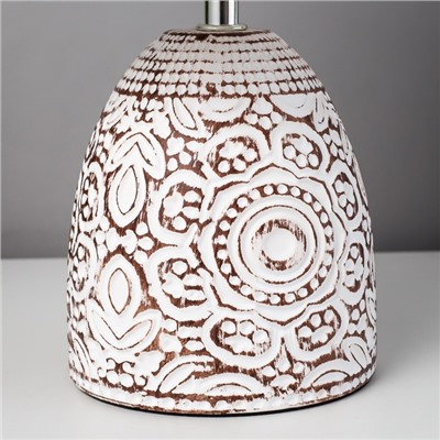 Настольная лампа "Изабелла" Е14 40Вт бело-шоколадный 20х20х30 см RISALUX