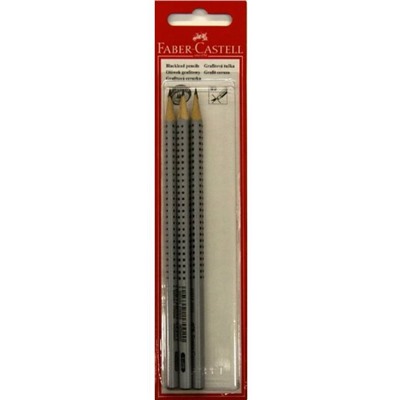 Чернографитный карандаш Grip 2001, серый корпус, твердость HB, H, 2B, в блистере, 3шт