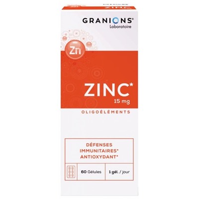 Granions Gluconate de Zinc 15 mg 60 G?lules
